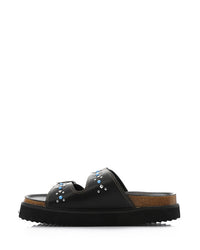 JAL-DJTV-013 Double Buckled Straps Studded Slipper
