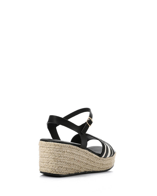 JAL-DJTV-014 Toe Shape Stitched Wedge Sandal