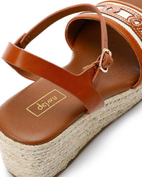 JAL-DJTV-014 Toe Shape Stitched Wedge Sandal