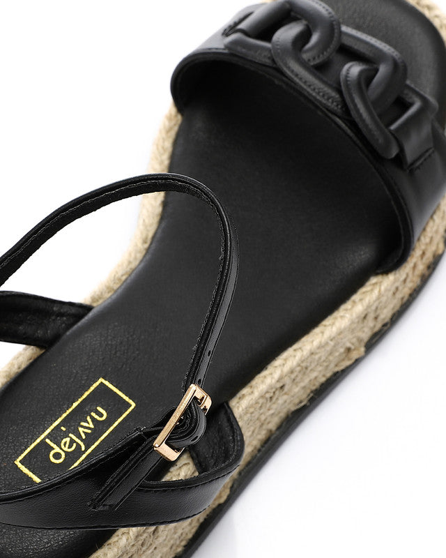 JAL-DJTV-015 Buckle Closure Wedge Sandal