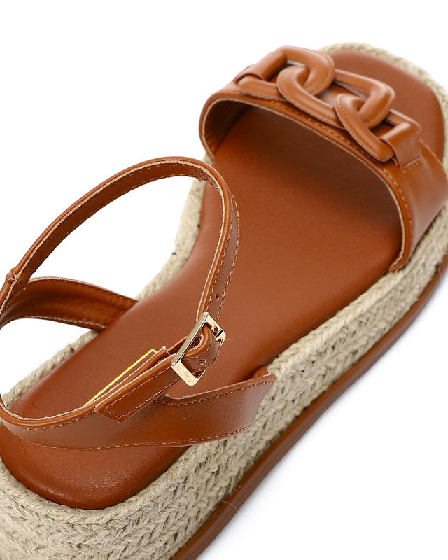 JAL-DJTV-015 Buckle Closure Wedge Sandal