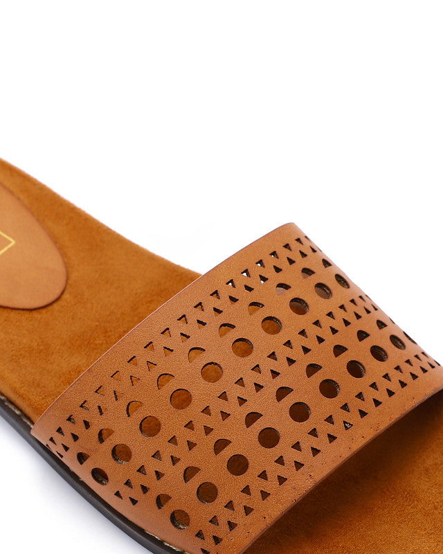JAL-DJTV-019 Perforated Leather Slipper