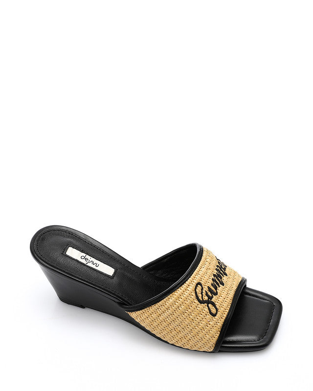 JAL-DJTV-021 Heeled Leather Slippers