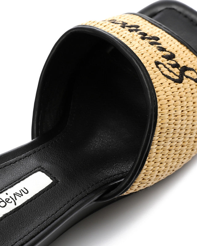 JAL-DJTV-021 Heeled Leather Slippers