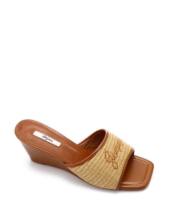 JAL-DJTV-021 Heeled Leather Slippers