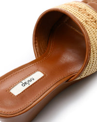 JAL-DJTV-021 Heeled Leather Slippers