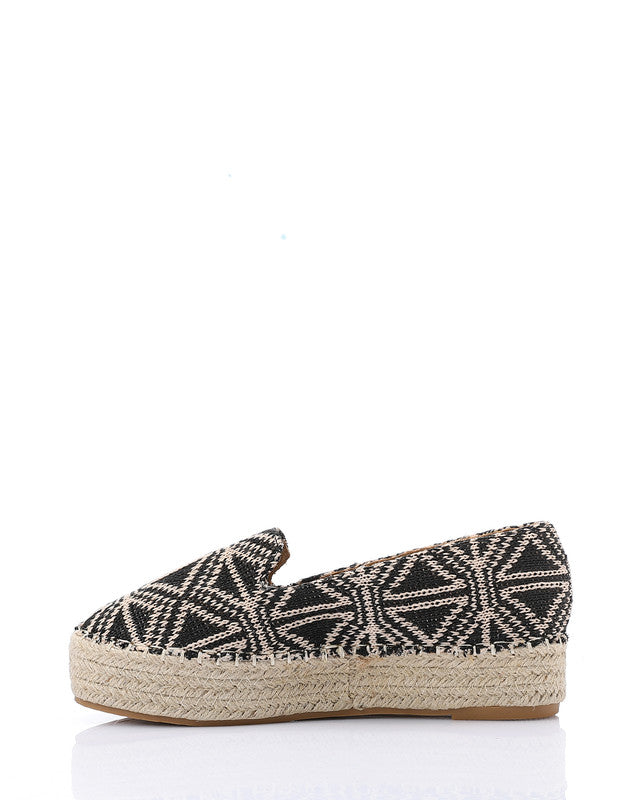 JAL-DJTV-022 Textile Stitched Flat Shoes