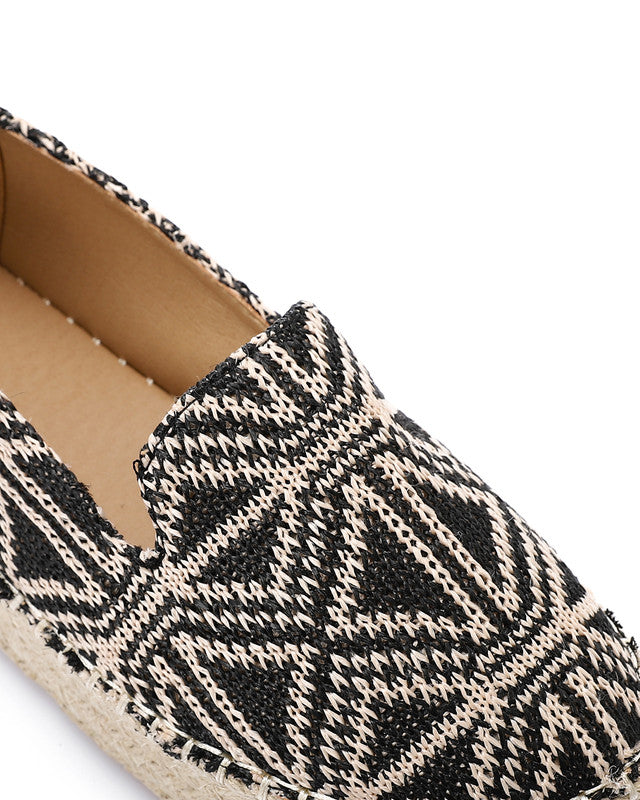 JAL-DJTV-022 Textile Stitched Flat Shoes