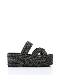 JAL-DJTV-025 Cross Straps Braided Heeled Slipper