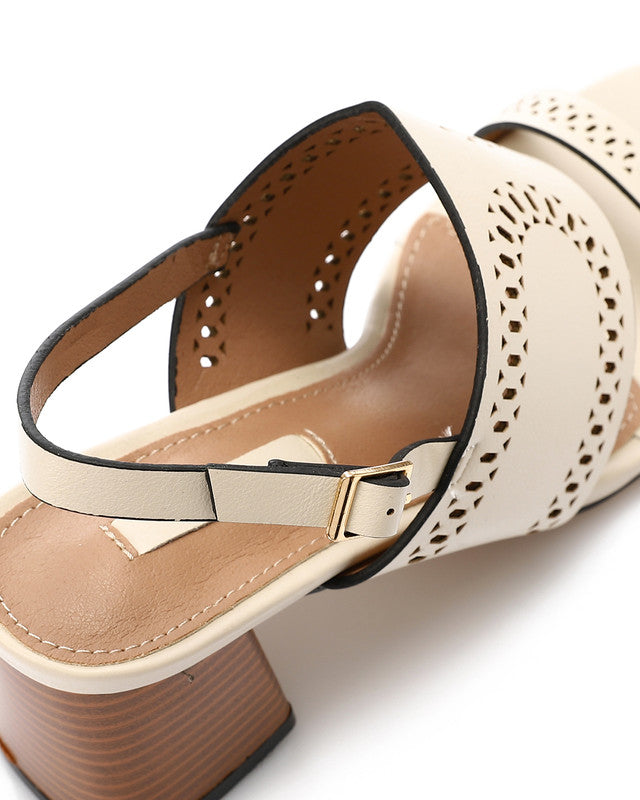 JAL-DJTV-028 Perforated Heeled Sandals