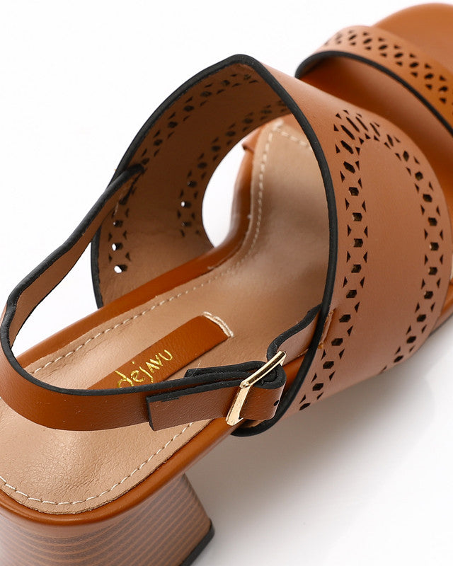 JAL-DJTV-028 Perforated Heeled Sandals