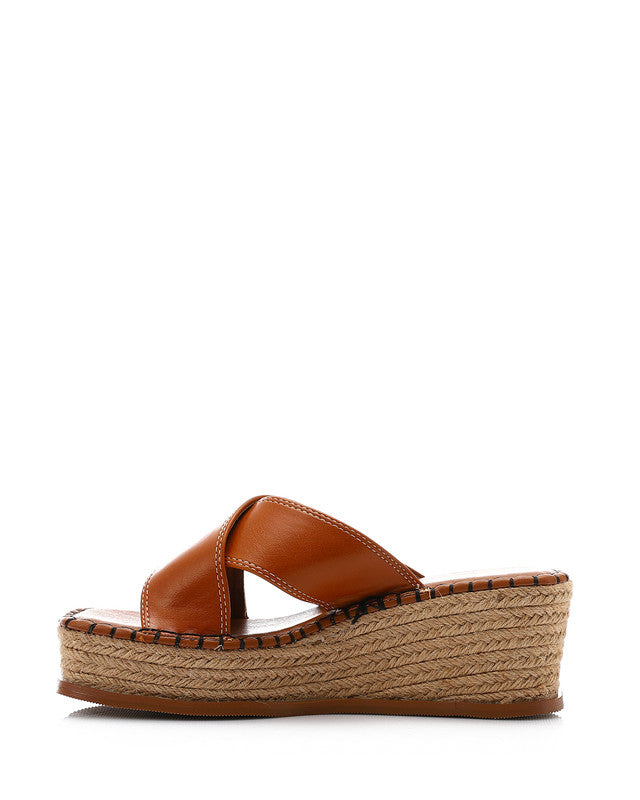 JAL-DJTV-030 Cross Straps Wedge Slipper