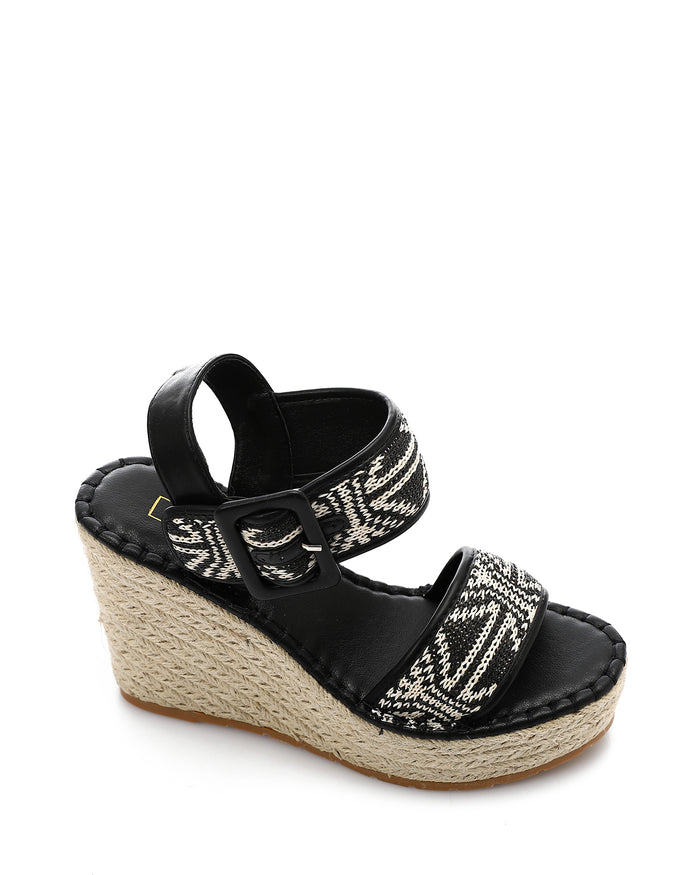 JAL-DJTV-032 Decroated Front Strap Wedge Sandals