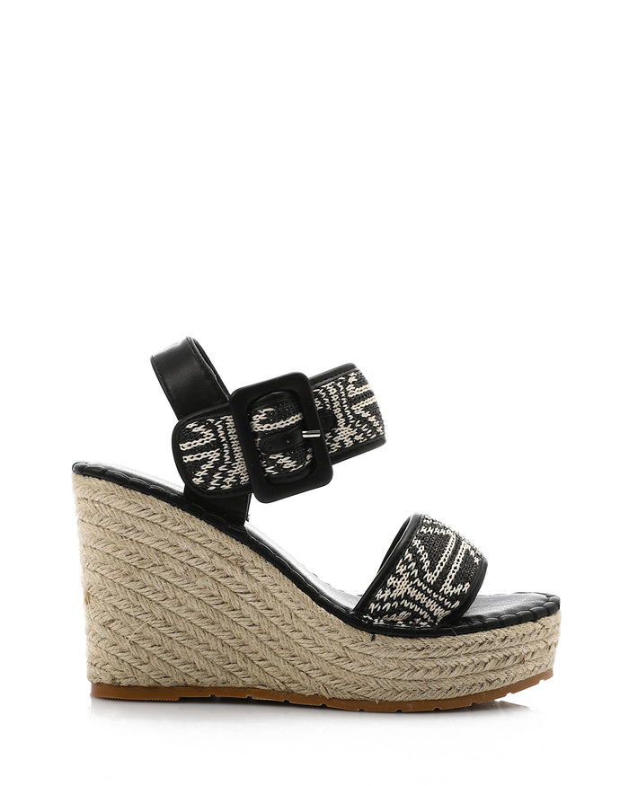 JAL-DJTV-032 Decroated Front Strap Wedge Sandals