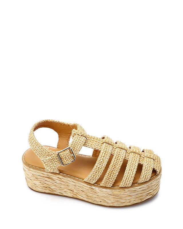 JAL-DJTV-036 Raffia Effect Wedge Sandal