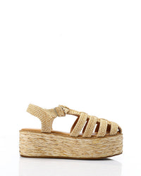 JAL-DJTV-036 Raffia Effect Wedge Sandal