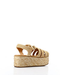 JAL-DJTV-036 Raffia Effect Wedge Sandal