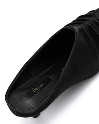 JAL-DJTV-038 Stitched Details Mid Heel Mules