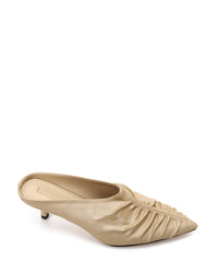 JAL-DJTV-038 Stitched Details Mid Heel Mules