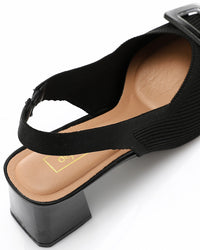 JAL-DJTV-040 Decorative Buckle Ribbed Pump