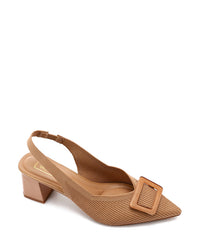 JAL-DJTV-040 Decorative Buckle Ribbed Pump