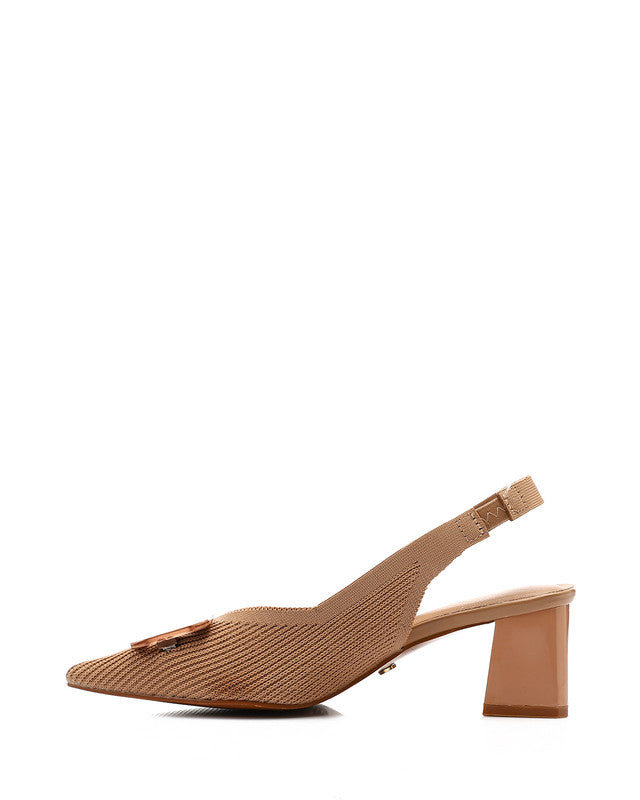 JAL-DJTV-040 Decorative Buckle Ribbed Pump