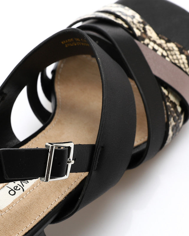 JAL-DJTV-046 Reptile Mid Heel Sandals