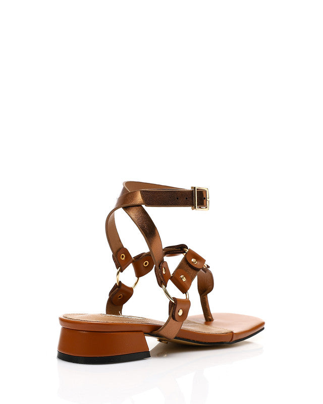 JAL-DJTV-047 Mid Heel Ankle Strap Sandal