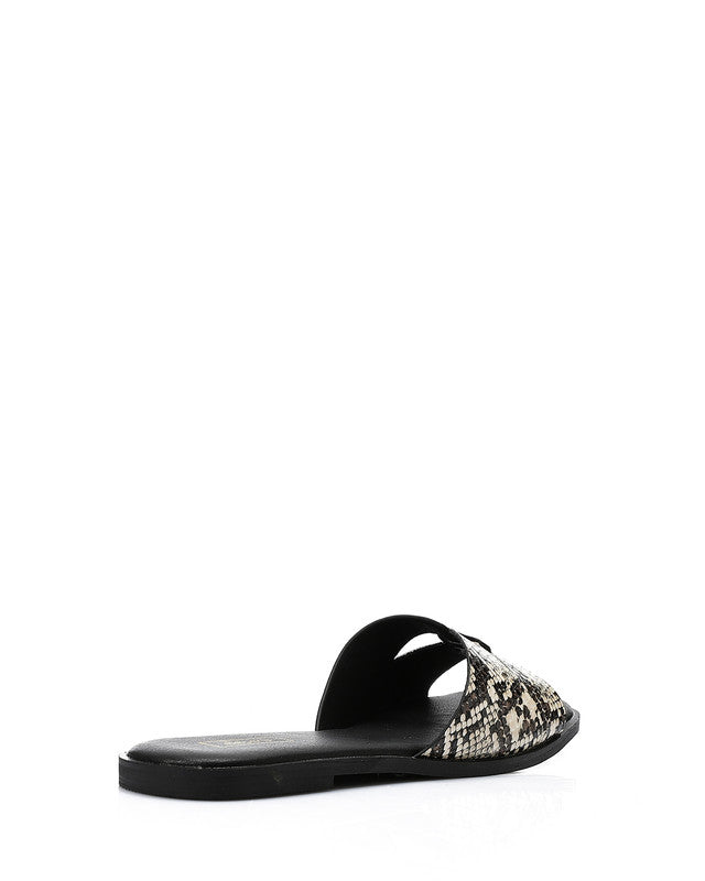 JAL-DJTV-048 Reptile Toe Shape Flat Slipper