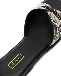 JAL-DJTV-048 Reptile Toe Shape Flat Slipper