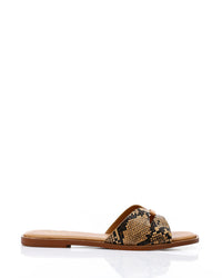 JAL-DJTV-048 Reptile Toe Shape Flat Slipper