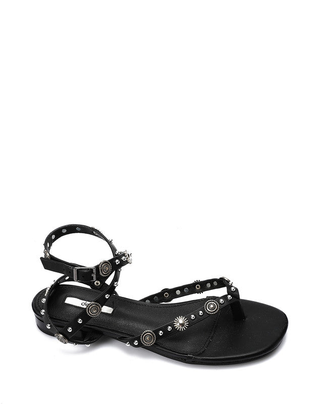 JAL-DJTV-051 Studded Strap Thong Sandal