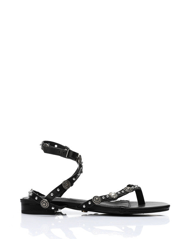 JAL-DJTV-051 Studded Strap Thong Sandal