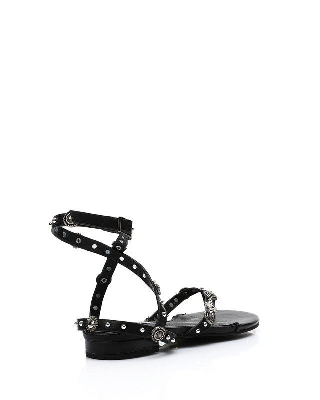 JAL-DJTV-051 Studded Strap Thong Sandal