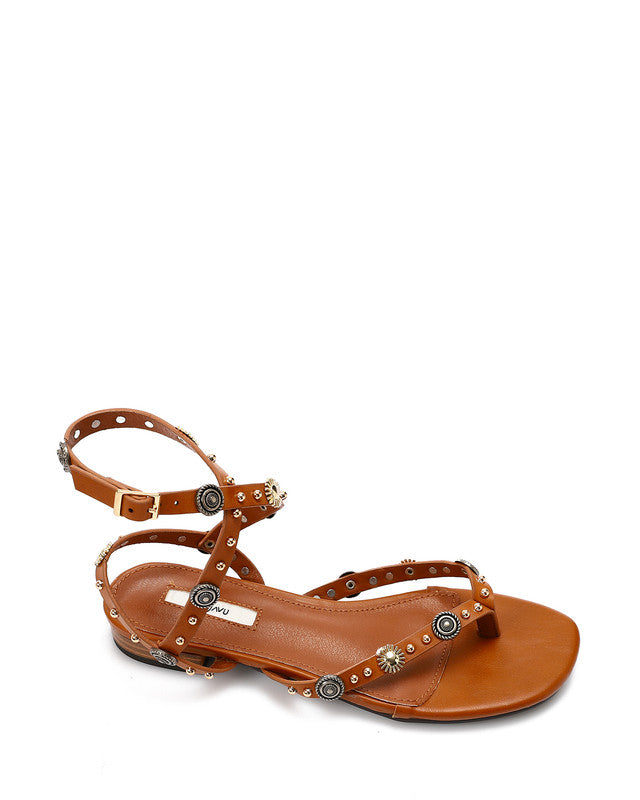 JAL-DJTV-051 Studded Strap Thong Sandal