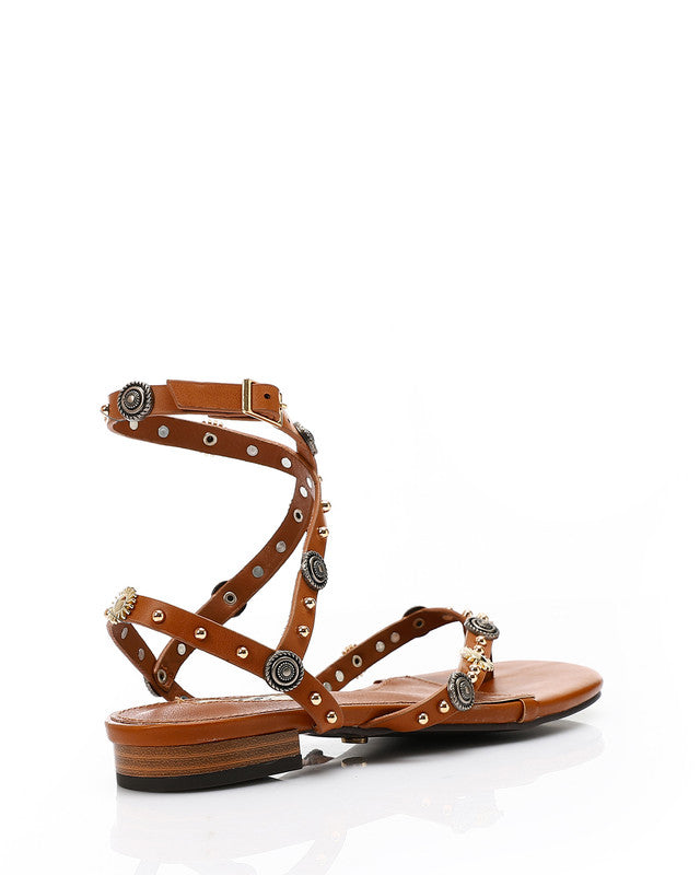 JAL-DJTV-051 Studded Strap Thong Sandal