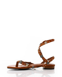 JAL-DJTV-051 Studded Strap Thong Sandal
