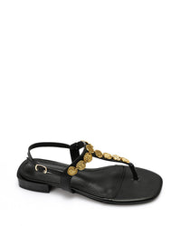 JAL-DJTV-052 Decorative Coinse Buckle Closure Sandal