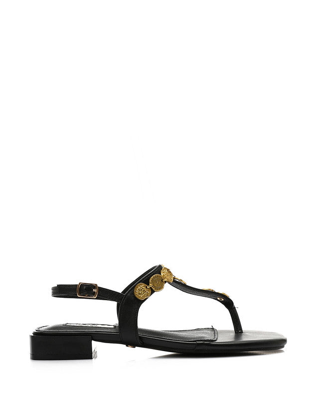JAL-DJTV-052 Decorative Coinse Buckle Closure Sandal