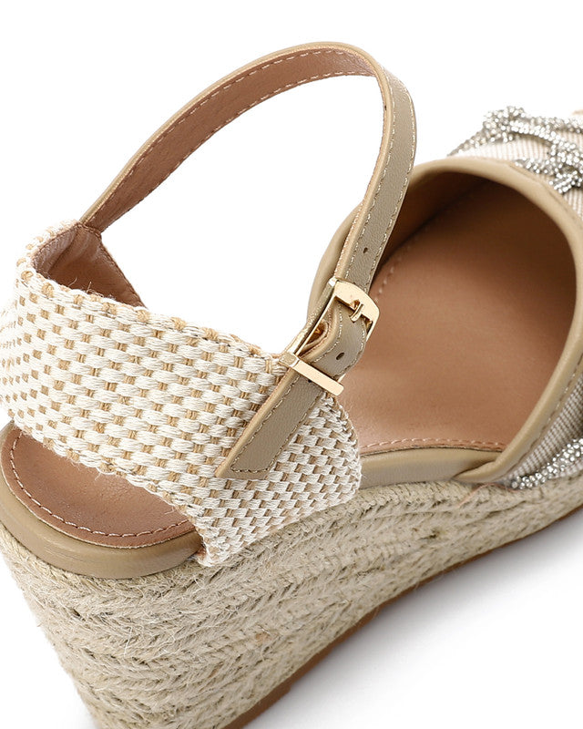 JAL-DJTV-055 Heeled Strassy Wedge Shoes