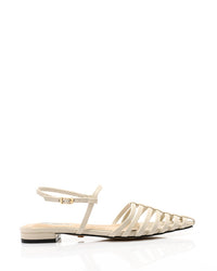 JAL-DJTV-056 Off Pointed Toecap Flat Shoes