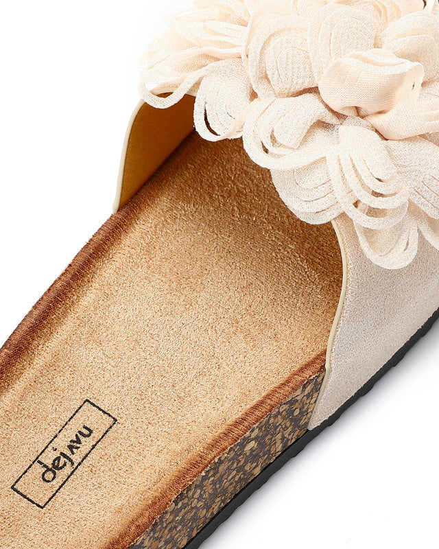KND-DJTV-007 Decorative Flower Flat Slipper