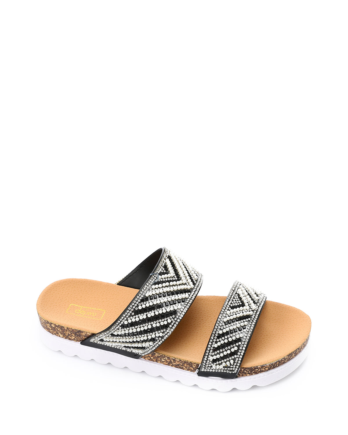 KND-DJTV-009 Double Strap Embellished Slipper