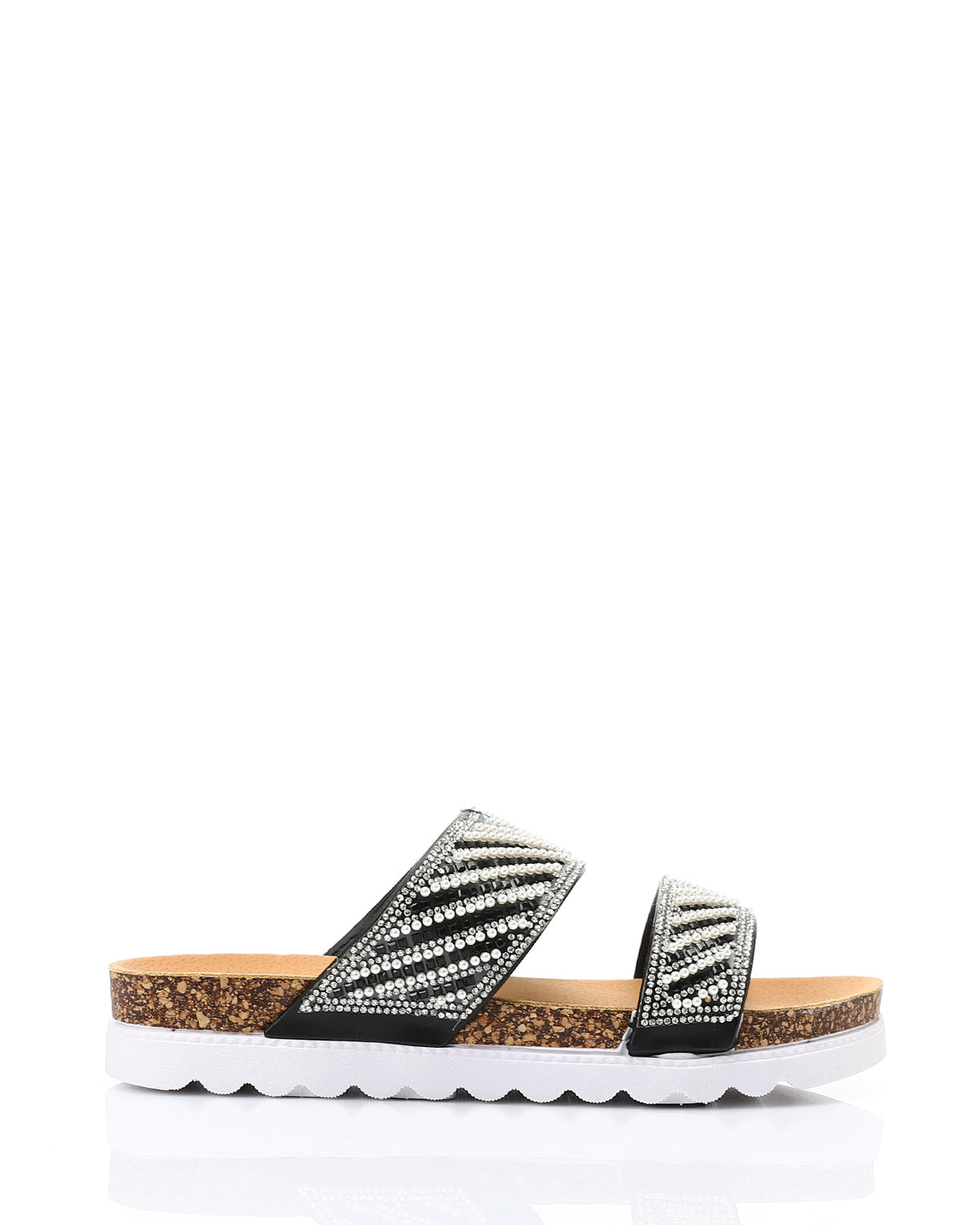 KND-DJTV-009 Double Strap Embellished Slipper