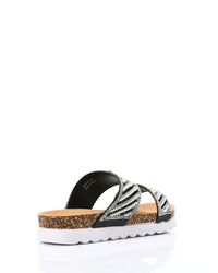 KND-DJTV-009 Double Strap Embellished Slipper