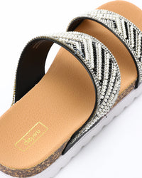 KND-DJTV-009 Double Strap Embellished Slipper