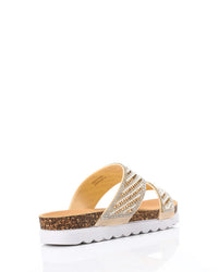 KND-DJTV-009 Double Strap Embellished Slipper