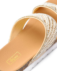 KND-DJTV-009 Double Strap Embellished Slipper