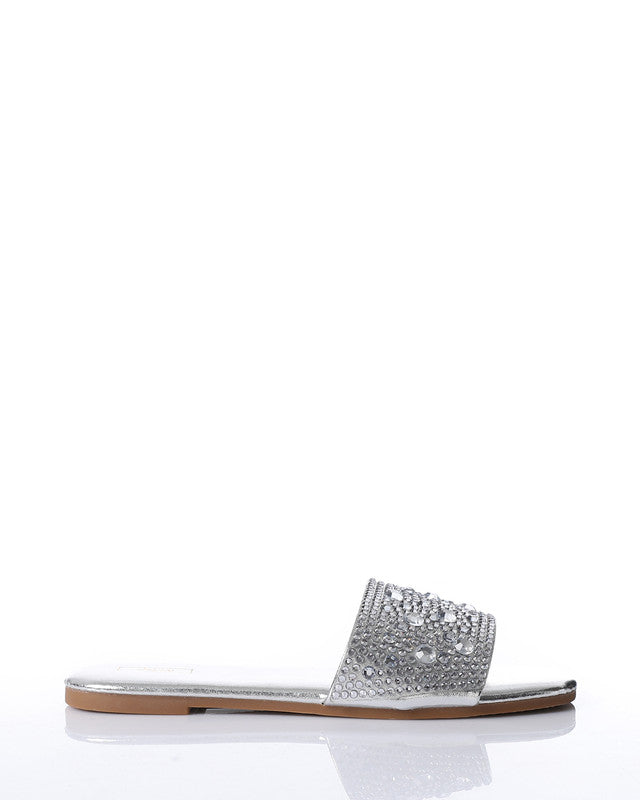 KND-DJTV-011 Flat Slipper With Strass