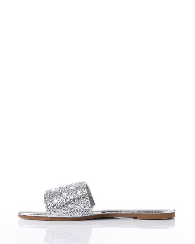 KND-DJTV-011 Flat Slipper With Strass